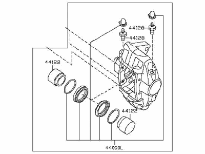 Infiniti 44001-JL00A A CALIPER RH 99