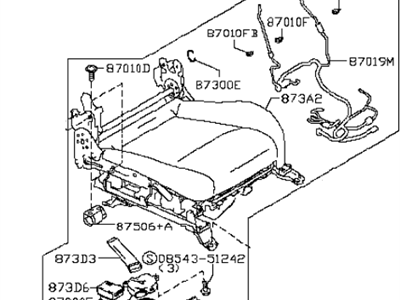 Infiniti M37 Seat Cushion - 87300-1MA6C