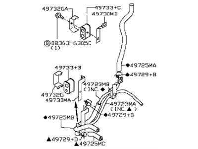 Infiniti Q50 Power Steering Hose - 49721-4GA0B