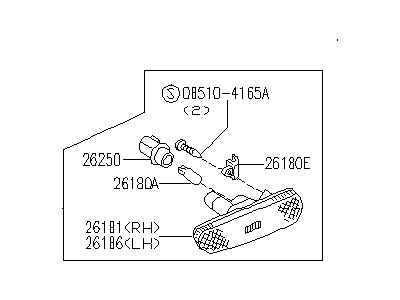 Infiniti 26180-CR900 Lamp Assembly-Side Marker,RH