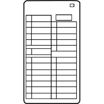 Infiniti 24313-6JE0A Label-Fuse Block