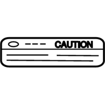 Infiniti 27090-67U00 Label-Air Conditioner