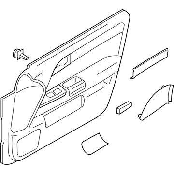 Infiniti 809A0-EJ79C FINISHER Assembly Front Door RH