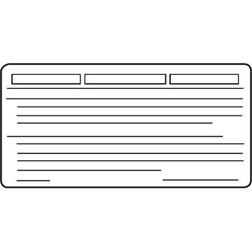 Infiniti 14805-6JL1A Label-Emission Control Information