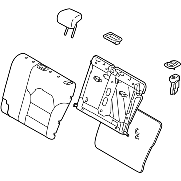 Infiniti 88650-5DB5B Back Assy-Rear Seat,LH