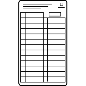 Infiniti 24313-1LA0A Label-Fuse Block