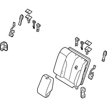 Infiniti 88650-5Y804 Back Assembly-Rear Seat,L