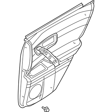 Infiniti 82901-CL80D Finisher Assy-Rear Door,LH