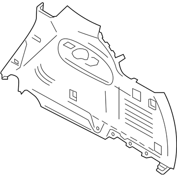 Infiniti 84953-1LA0A Fin Luggage Side Lower Front LH