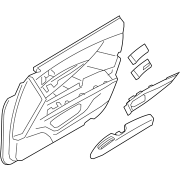 Infiniti 80901-1MA5A Finisher Assy-Front Door,LH