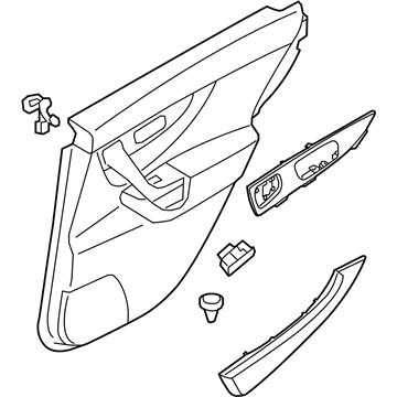 Infiniti 82901-1CB0A Finisher Assy-Rear Door,LH