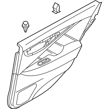 Infiniti 82900-6HN0E FINISHER ASSY-REAR DOOR,RH