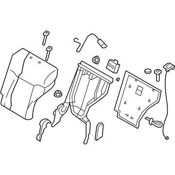 Infiniti 88650-3WY2A Back Assy-Rear Seat,LH