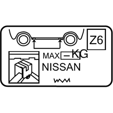 Infiniti 99555-CE86C Label-Caution Jack Setting