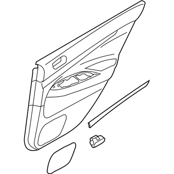 Infiniti 82901-1NF4E Fin Assembly-Rear Door,LH