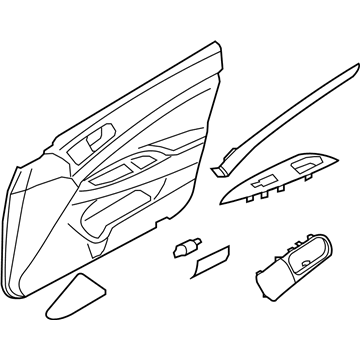 Infiniti 80900-1NC7B Finisher Assy-Front Door,RH