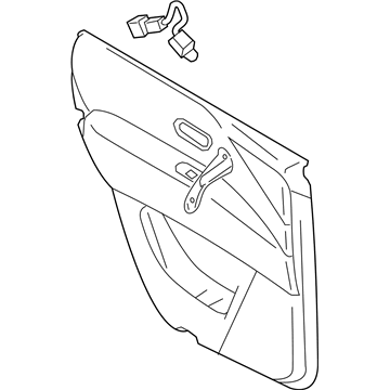 Infiniti 82901-1LF1B FINISHER Assembly Rear Door LH