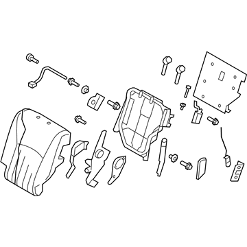 Infiniti 88650-3WV0A Back Assy-Rear Seat,LH