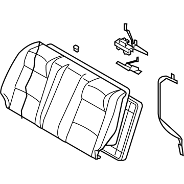 Infiniti 88600-AM401 Back Assembly-Rear Seat,R