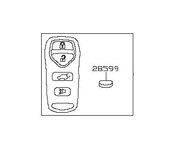 2008 Infiniti QX56 Car Key - 28268-8S20A