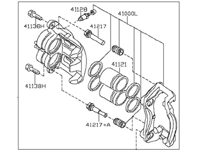 Infiniti JX35 Brake Caliper - 41001-3JA0A