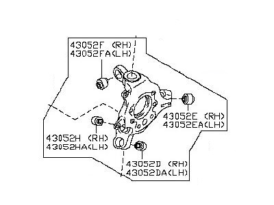 2013 Infiniti G37 Steering Knuckle - 43018-JK00B